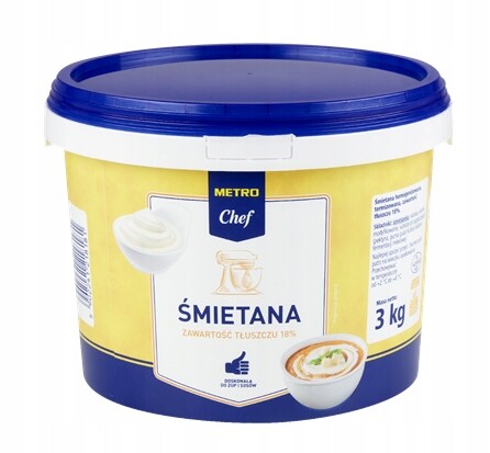 Metro Chef Smetana 18% 3 kg
