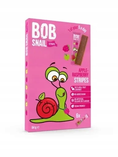 3x Bob Snail Ovocné proužky jablko-malina 84 g