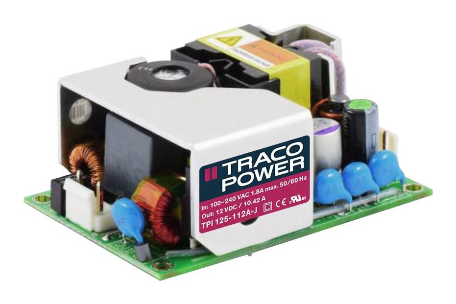 Traco Power Tpi 125-112A-J Power Supply, Ac-Dc, 12V, 10.42A