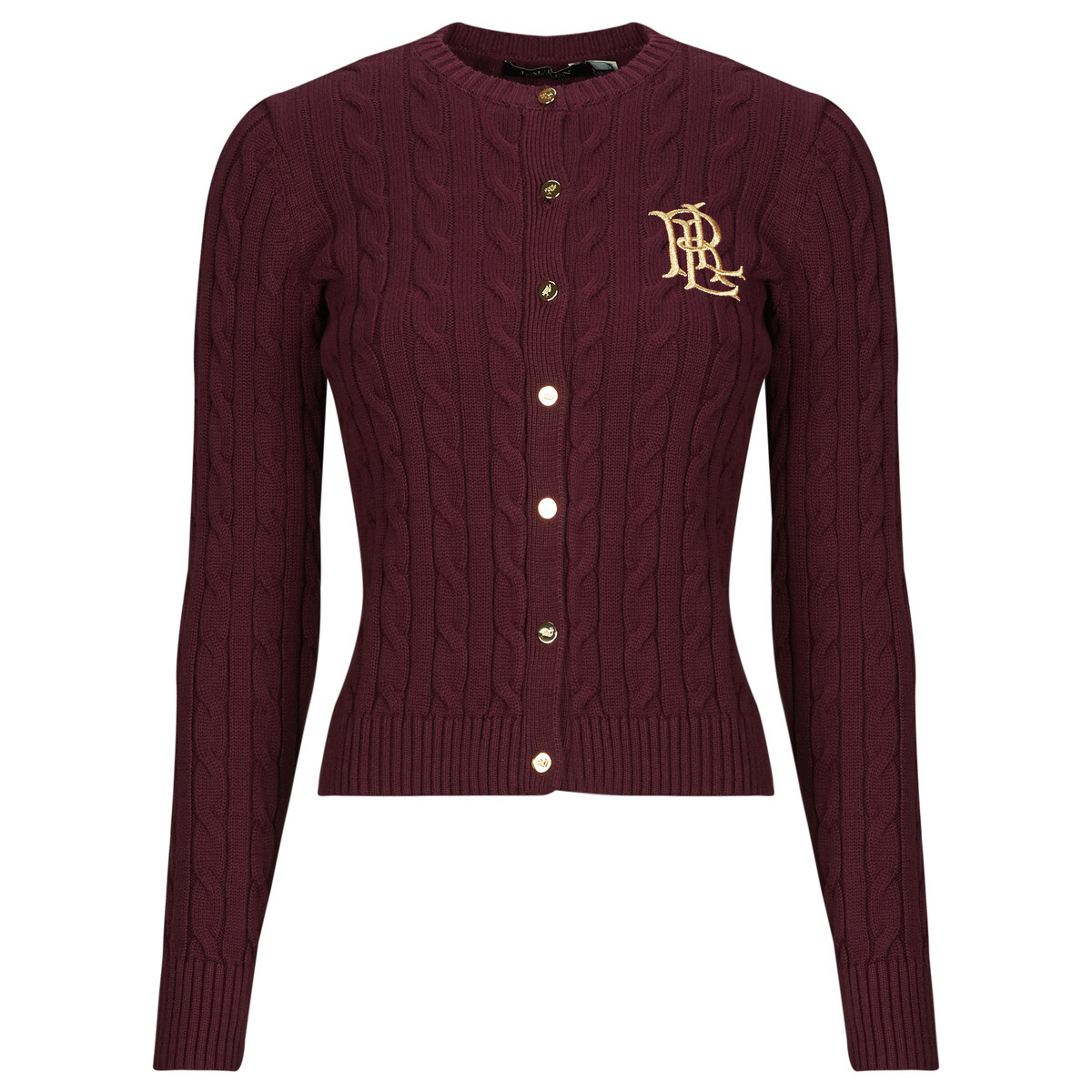 Lauren Ralph Lauren  RALHAN-LONG SLEEVE-CARDIGAN  Bordó