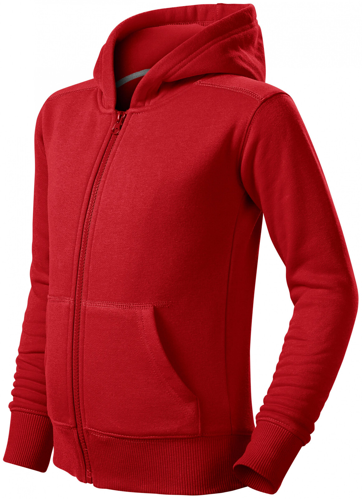 Dětská mikina s kapucí, červená, 122 cm / 6 let