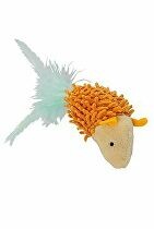 Hračka kočka Myš MAX s rolničkou a peříčky 9cm HipHop