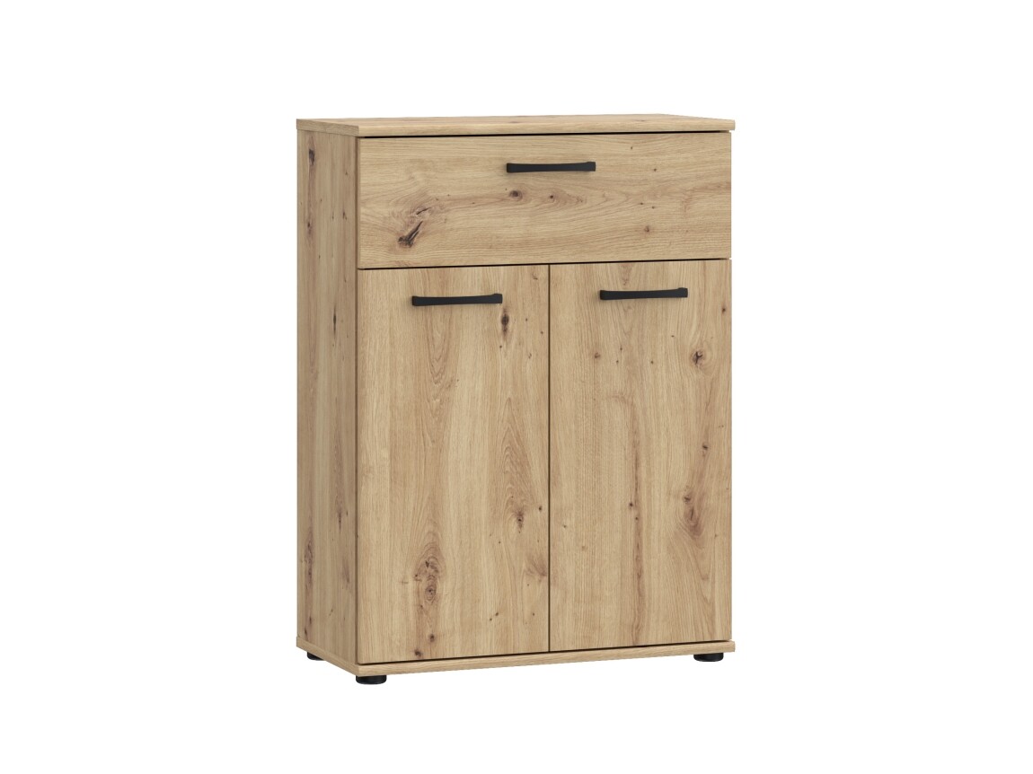 Komoda DUNANUEJ 1 se zásuvkou, dub artisan, 5 let záruka