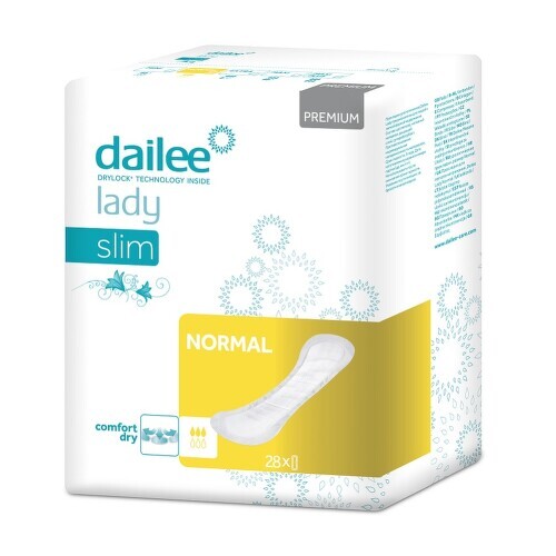 DAILEE LADY PREMIUM SLIM NORMAL, VLOŽKY ABSORPČNÍ, PRO ŽENY, 28KS
