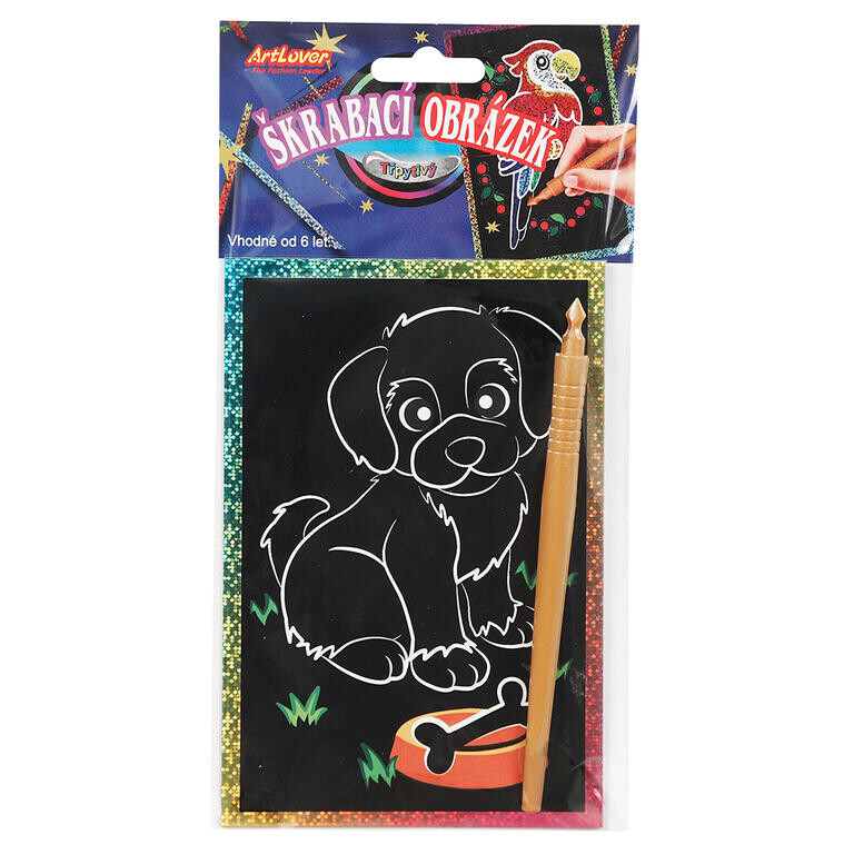 Třpytivý škrabací obrázek