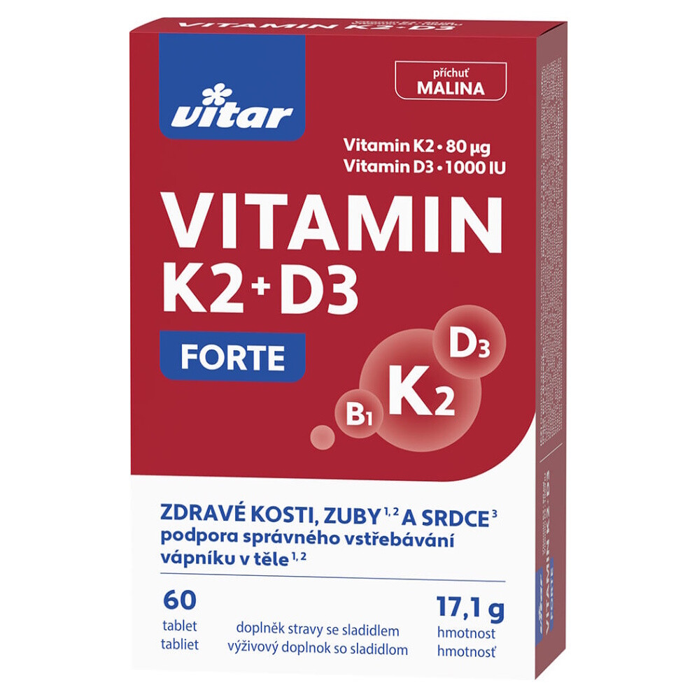 VITAR Vitamin K2 + D3 forte 60 tablet, poškozený obal