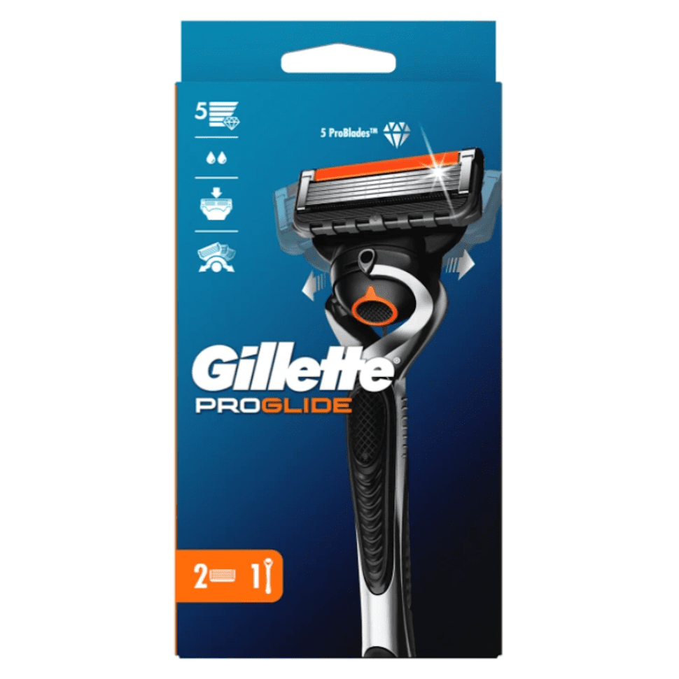 GILLETTE Fusion5 ProGlide Holicí Strojek Pro Muže +  2 Holicí Hlavice, poškozený obal