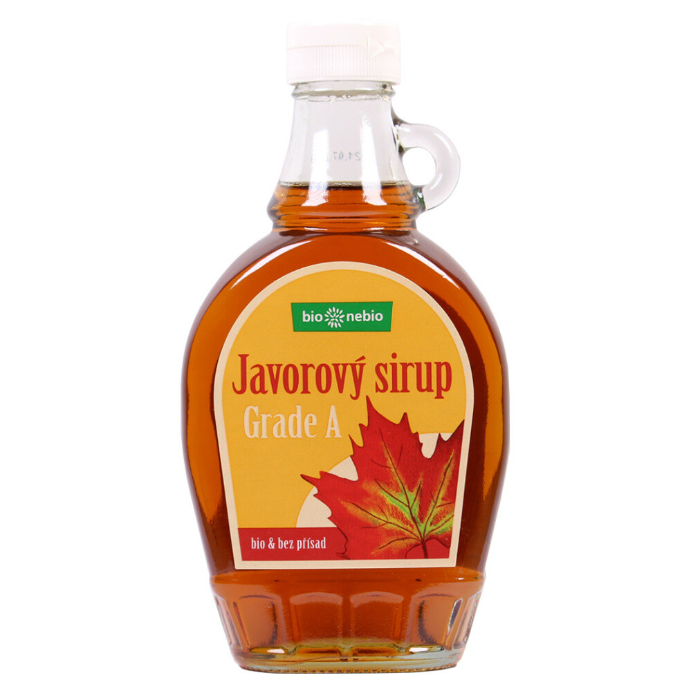 BIO NEBIO Javorový sirup 100% Grade A BIO 250 ml, poškozený obal