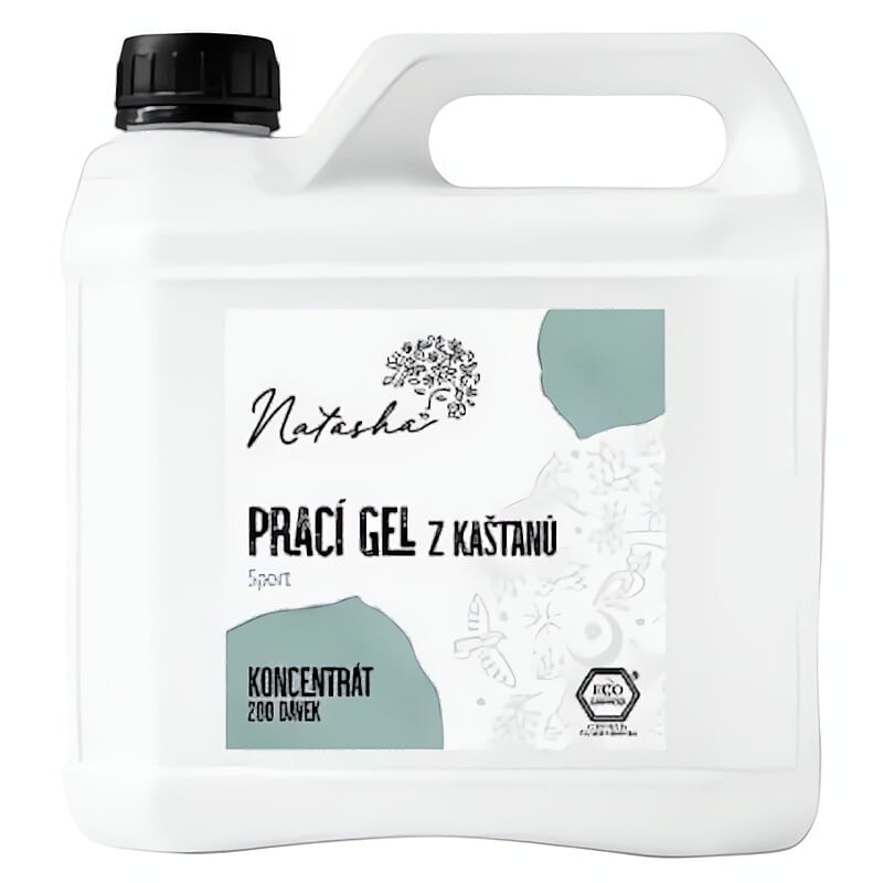 Natasha Prací gel z kaštanů Sport - koncentrát 3 l - 33 pracích dávek v 500 ml