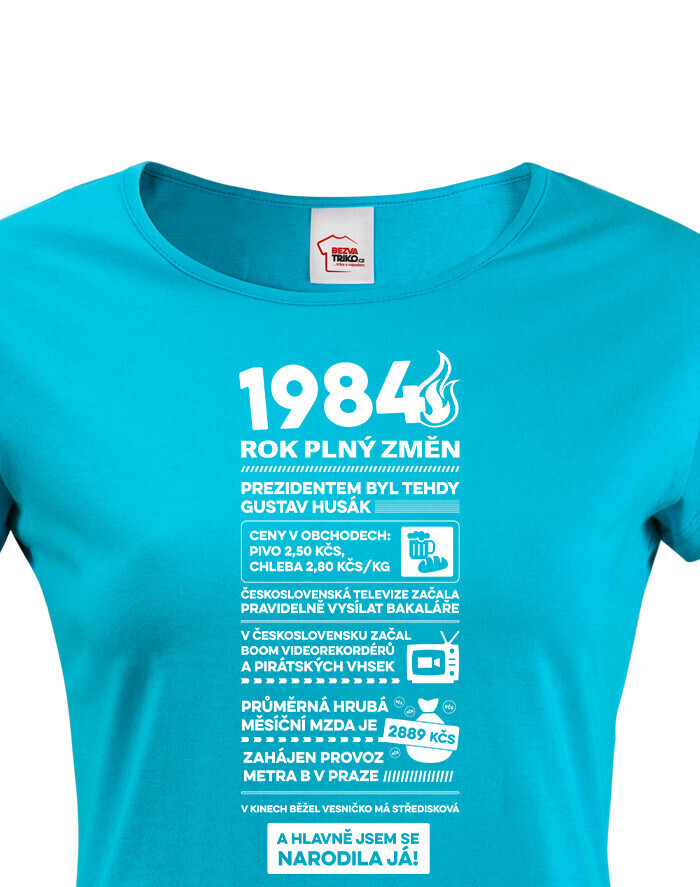 Dámské tričko s potiskem Newspaper k narozeninám