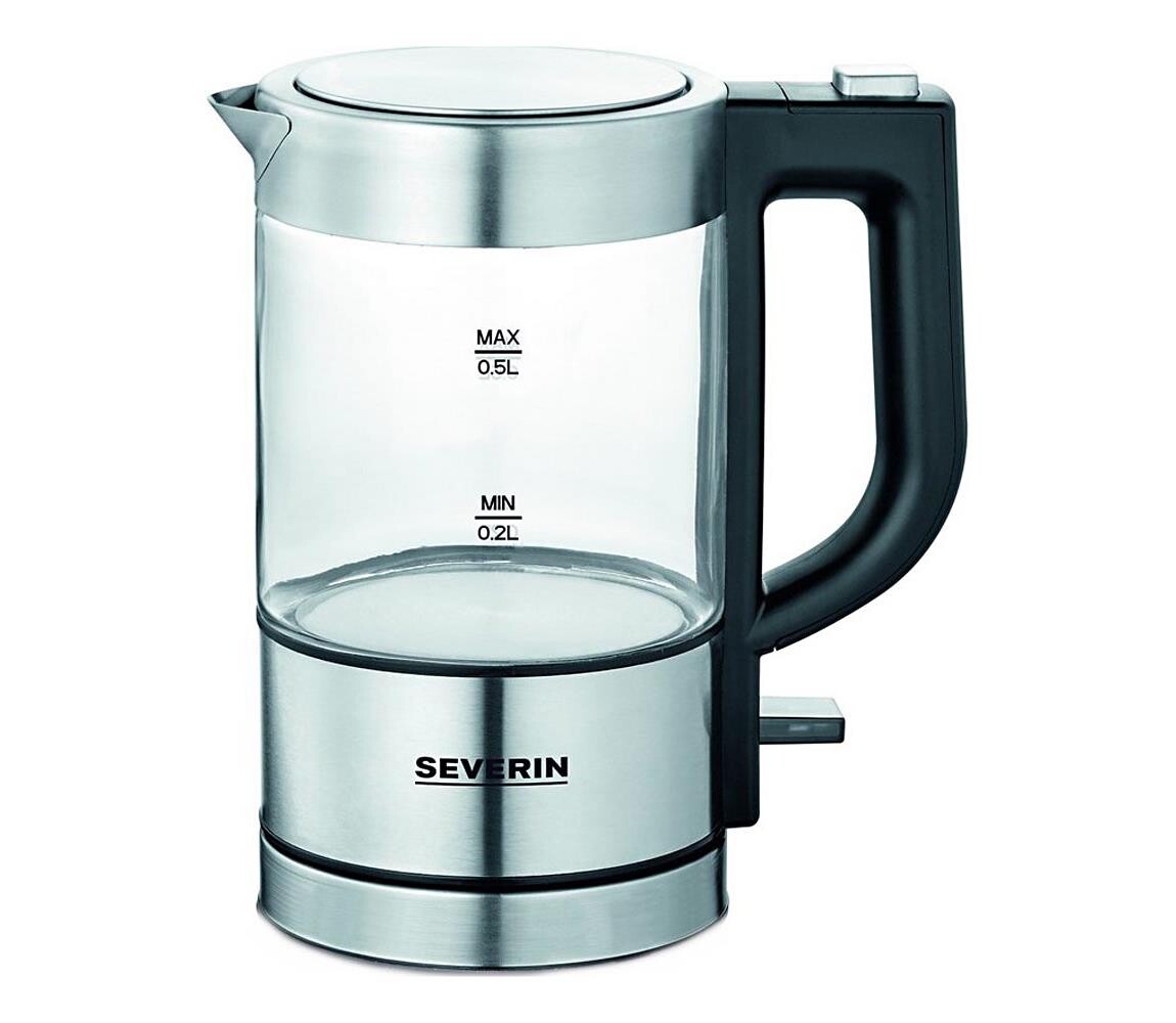 Severin WK 3472 - Rychlovarná konvice 0,5 l 1100W/230V nerez/sklo WK 3472