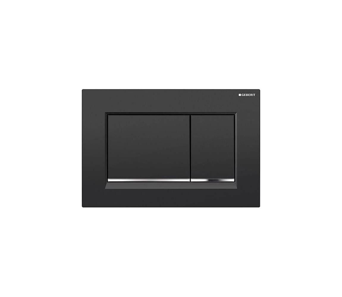 Geberit 115.883.KM.1 - Splachovací tlačítko 30 24,6x16,4 cm černá/l. chrom 115.883.KM.1