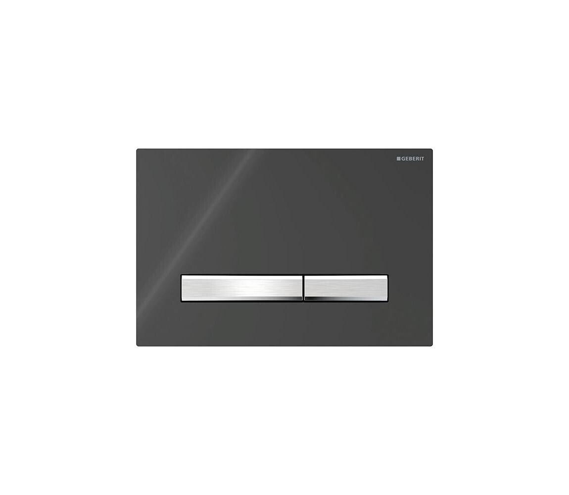Geberit 115.788.DW.2-Splachovací tlačítko 50 24,6x16,4 cm černá/matný chrom 115.788.DW.2