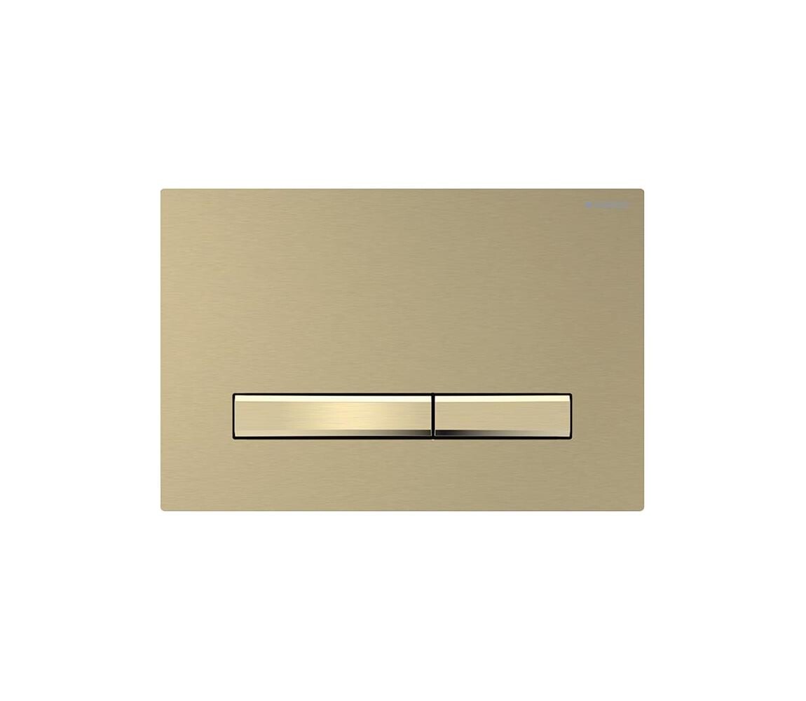 Geberit 115.672.QF.2-Splachovací tlačítko 50 24,6x16,4 cm kartáčovaná mosaz 115.672.QF.2
