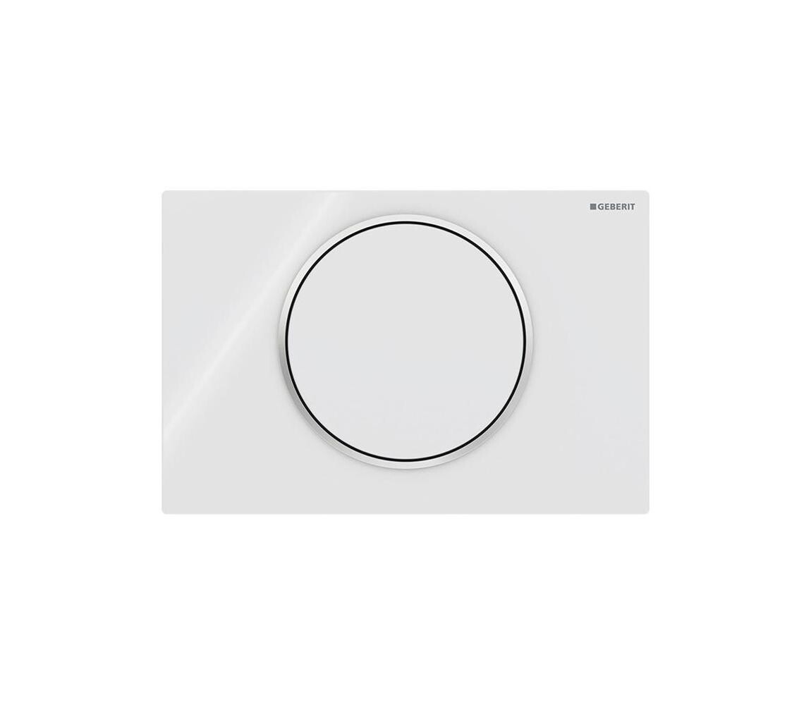 Geberit 115.758.KJ.5-Splachovací tlačítko 10 24,6x16,4 cm bílá/lesklý chrom 115.758.KJ.5