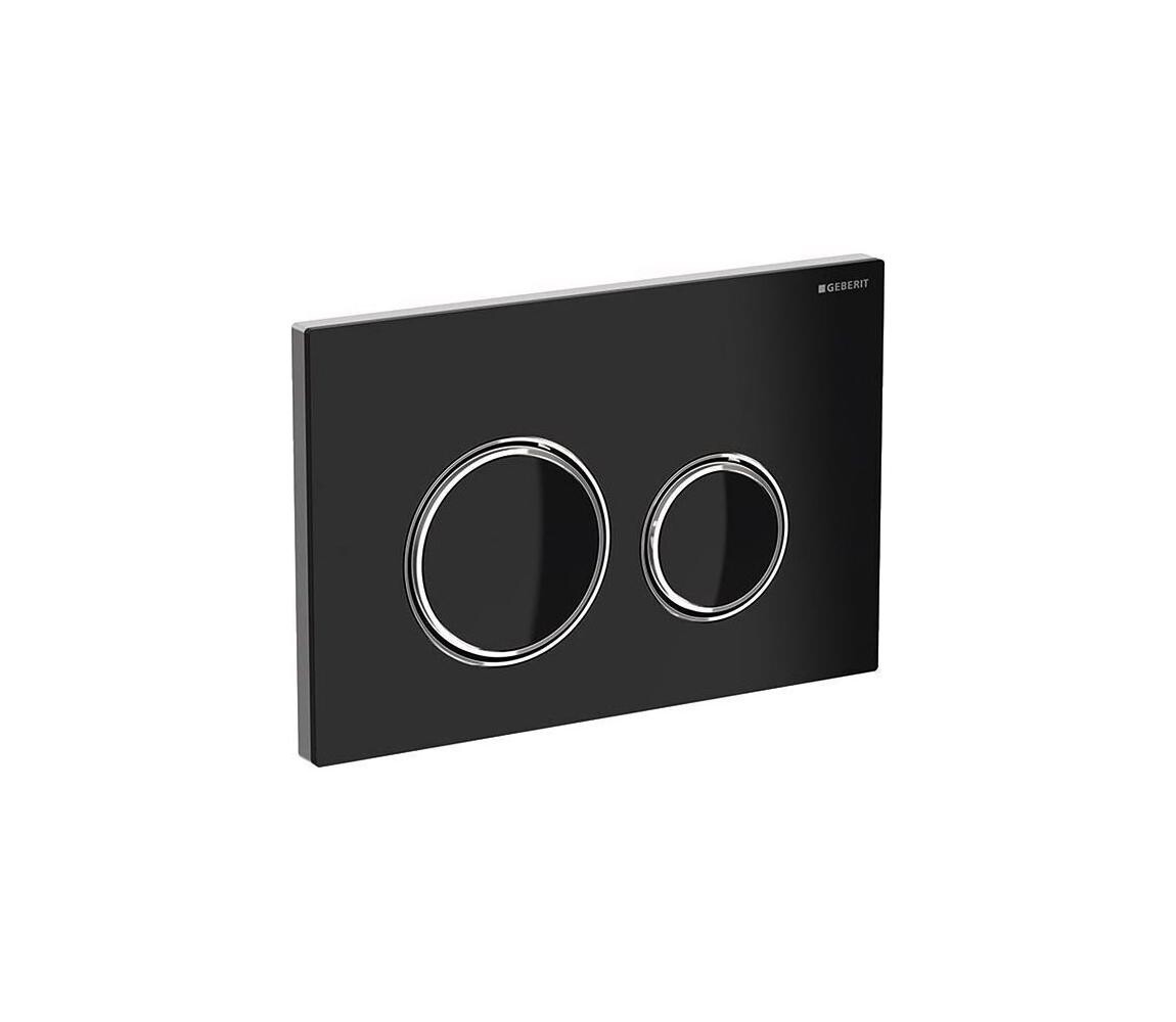 Geberit 115.884.SJ.1 - Splachovací tlačítko 50 24,6x16,4 cm černá/l. chrom 115.884.SJ.1