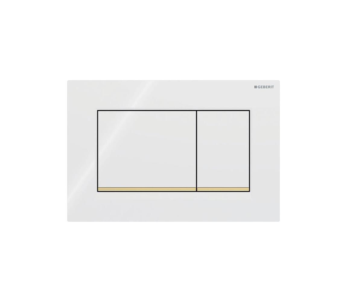 Geberit 115.883.KK.1 - Splachovací tlačítko 30 24,6x16,4 cm bílá/zlatá 115.883.KK.1