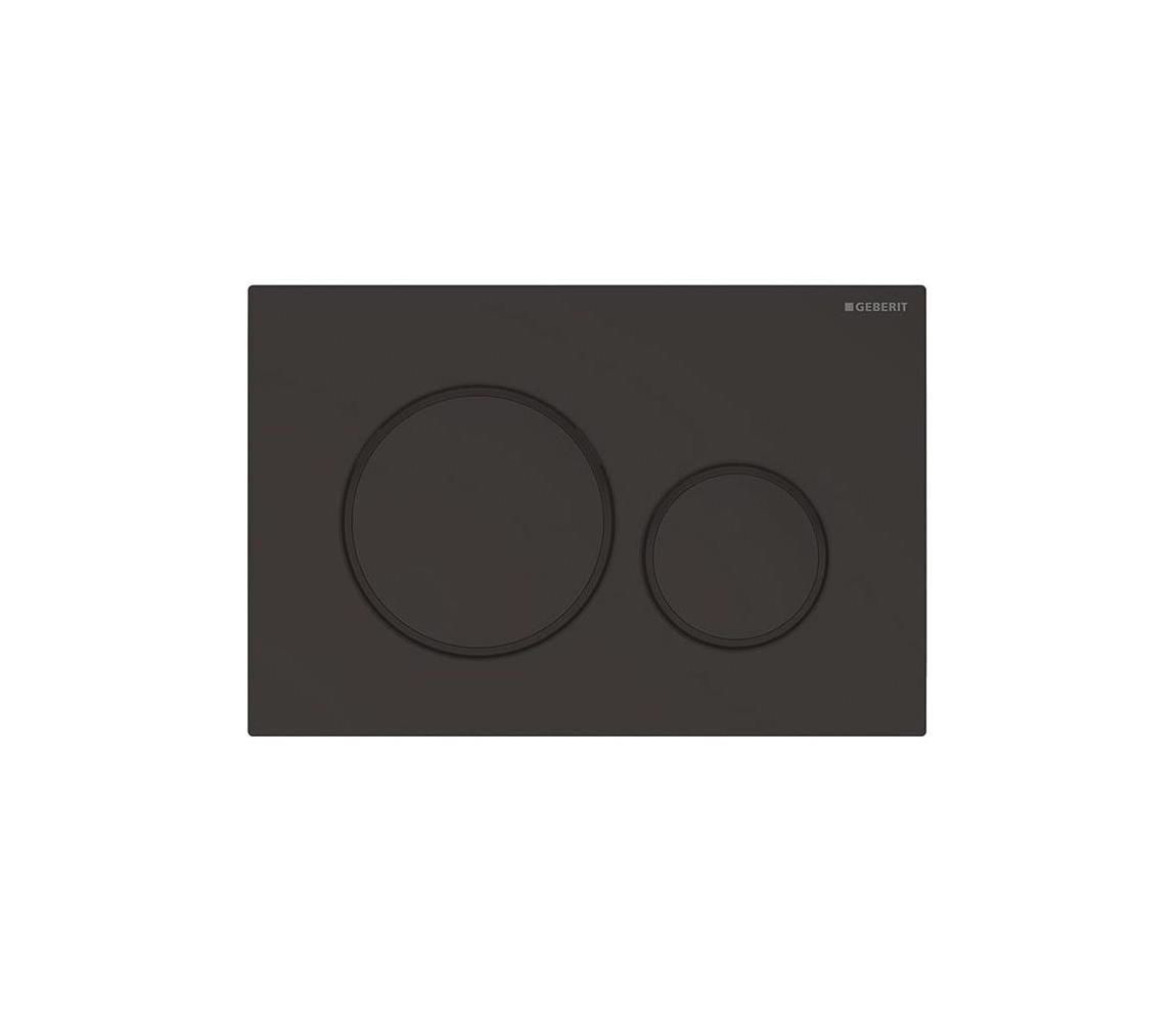 Geberit 115.882.16.1 - Splachovací tlačítko 20 24,6x16,4 cm matná černá 115.882.16.1