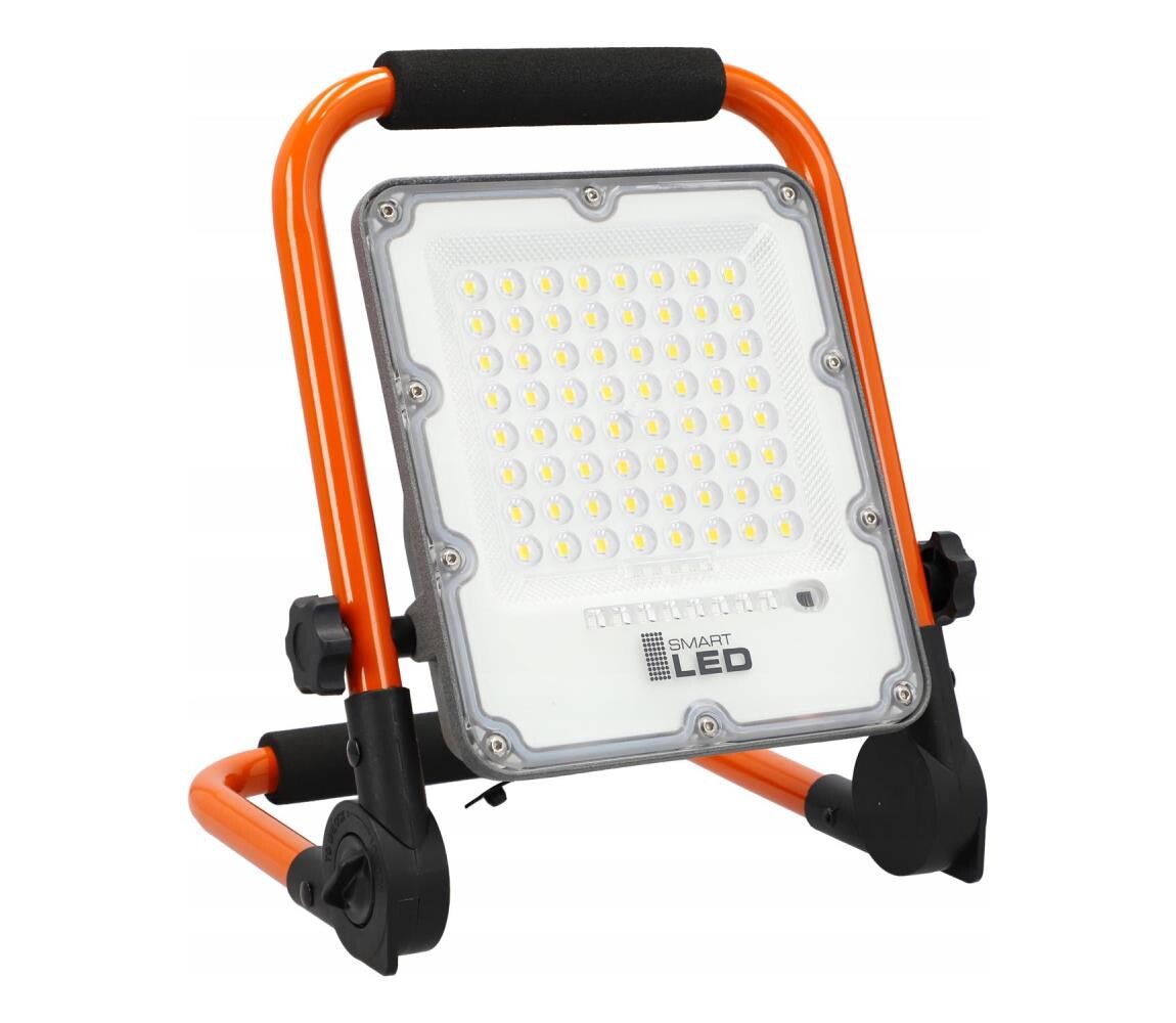 SmartLED LED Nabíjecí reflektor se stojanem LED/30W/3,2V 4500K 5000 mAh IP65 oranžová 5890