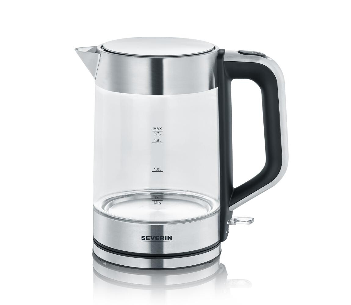 Severin WK 3420 - Rychlovarná konvice 1,7 l 2200W/230V nerez/sklo WK 3420