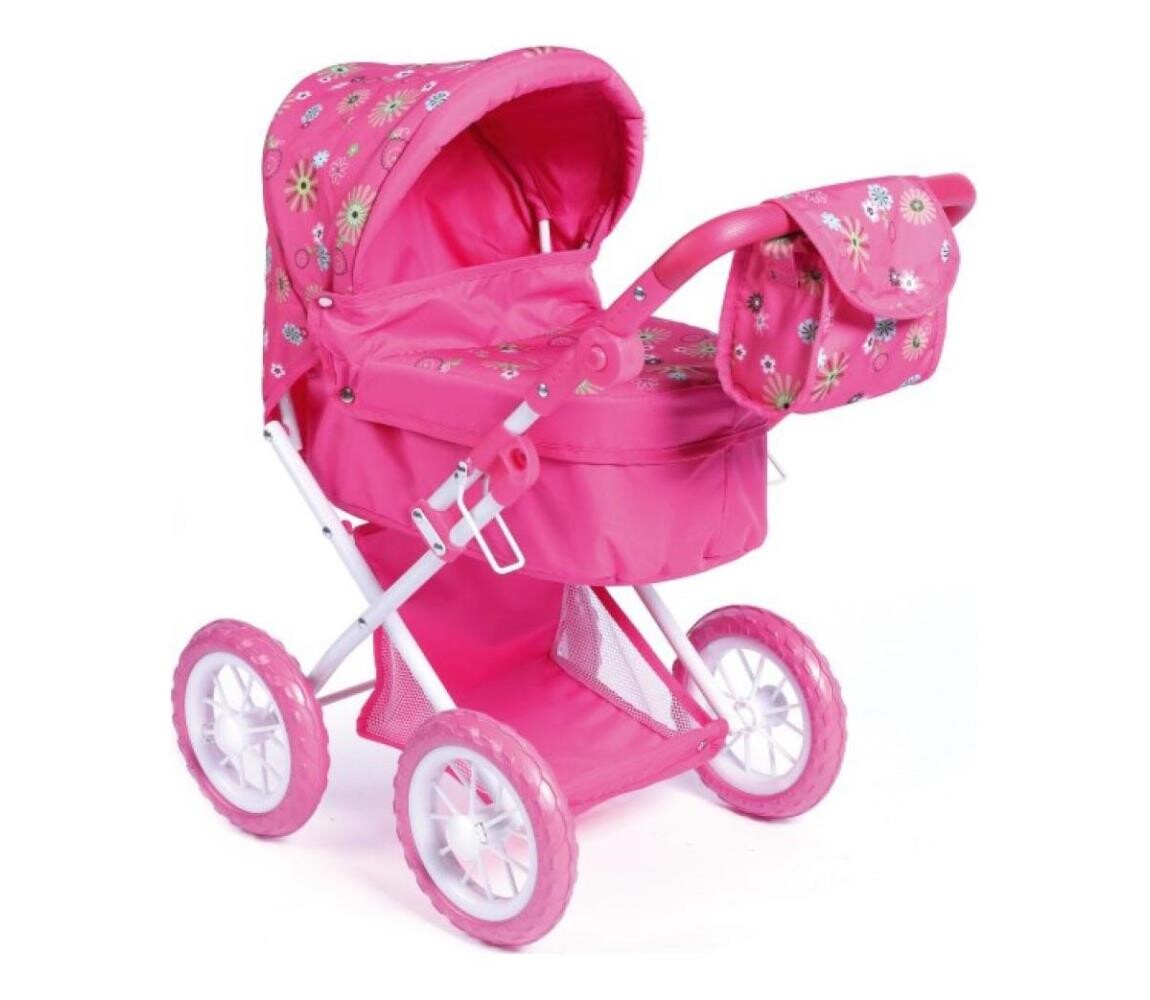 Teddies Kočárek pro panenky růžová 00160010