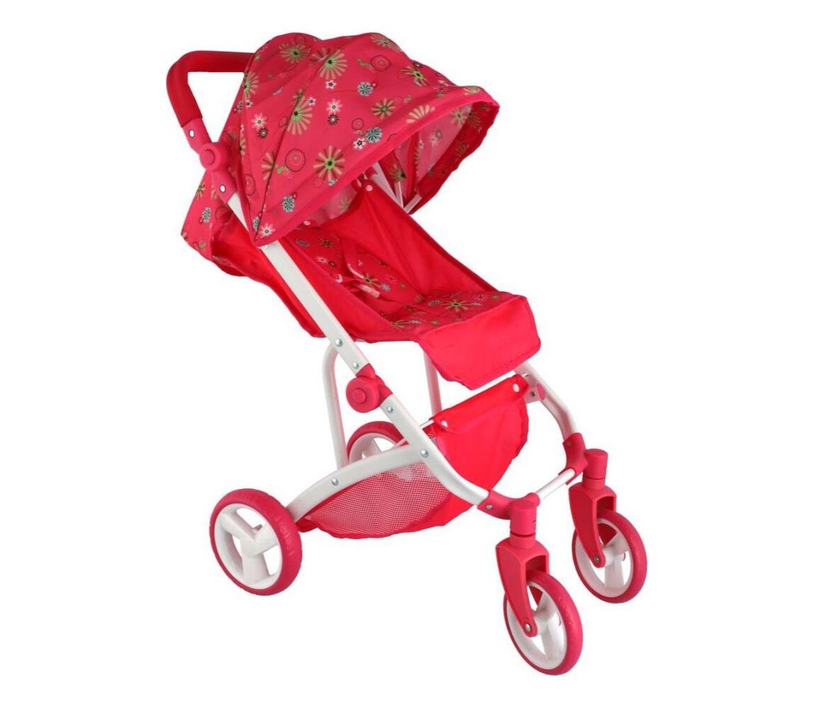 Teddies Sportovní kočárek pro panenky červená 00160019