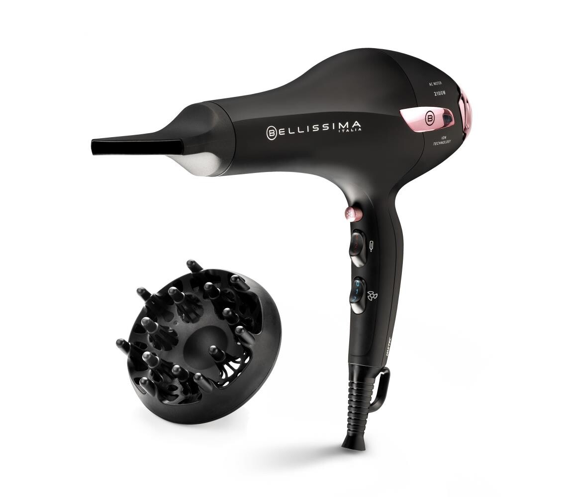 Bellissima 11858 - Fén 2100W/230V černá/růžová 11858