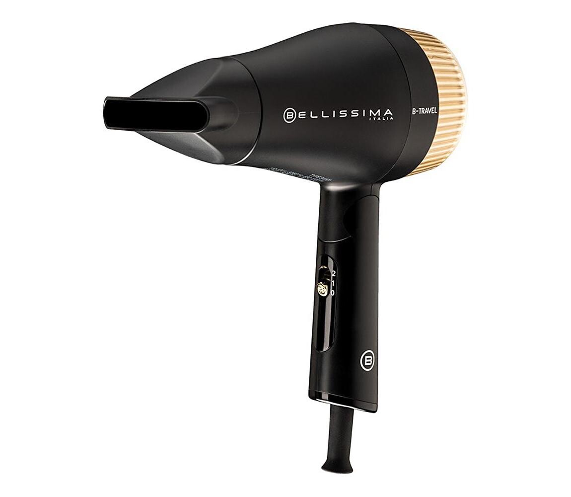 Bellissima 11872 - Cestovní fén B-TRAVEL 1400W/230V černá/zlatá 11872