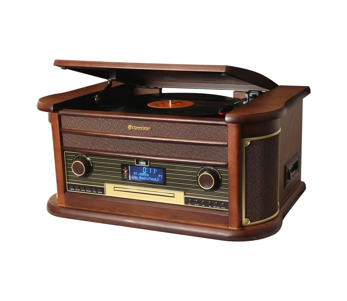 Roadstar HIF-1996D+BT-Hi-Fi systém s gramof., rádiem, CD a kazetou 40W/230V + DO HIF-1996D+BT