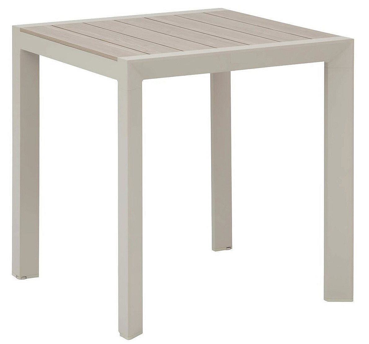 Hliníkový stolek VANCOUVER 70x70 cm (ivory/efekt dřeva)