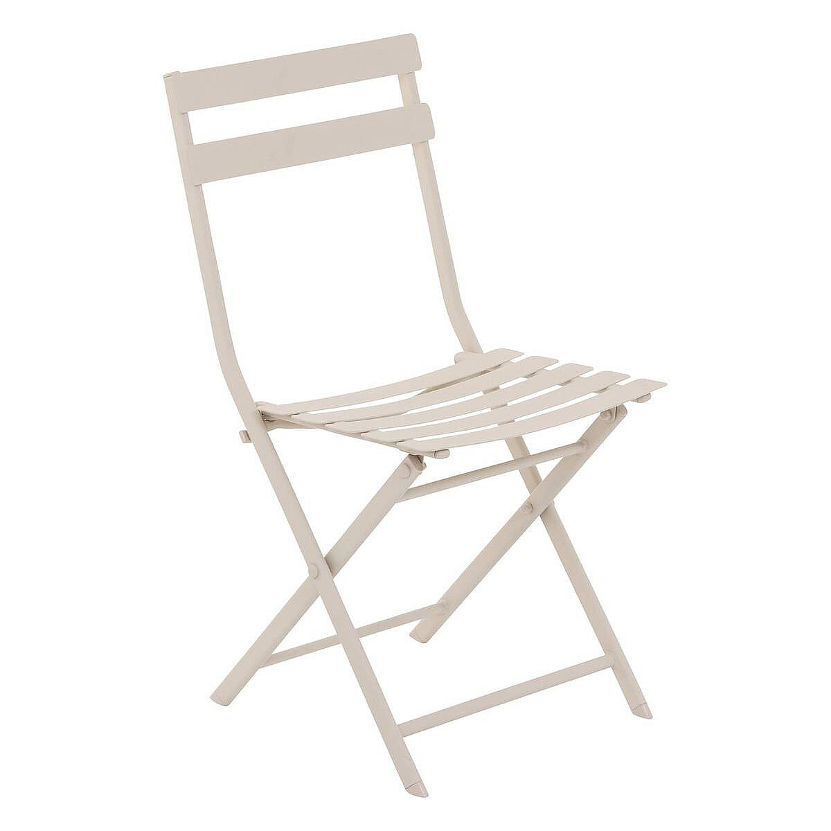 Kovová skládací židle SUNNY (ivory)