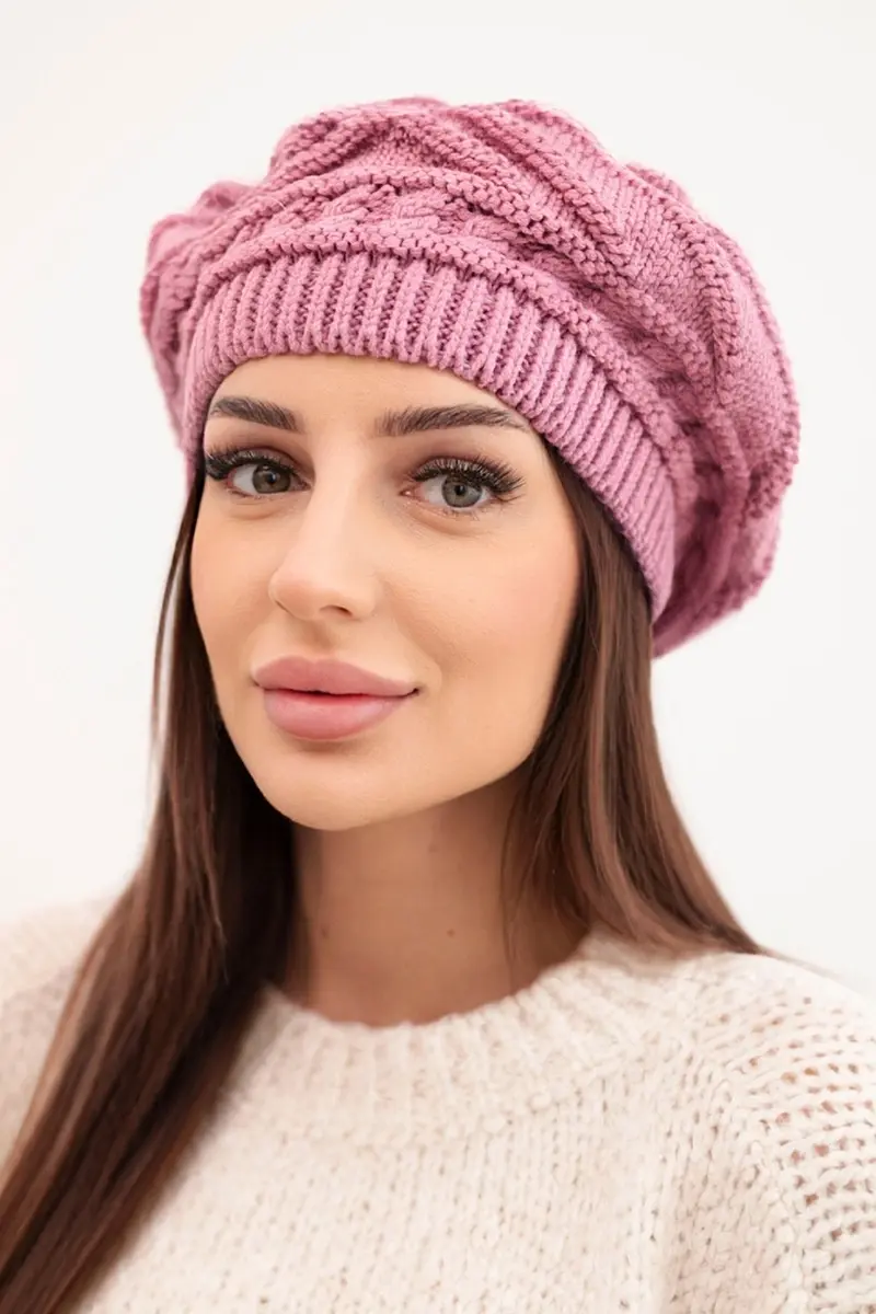 Dámský zimní baret Kesi K378 fialový