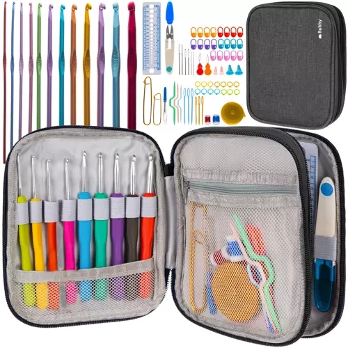 XXL sada na háčkování 85 dílů v pouzdře