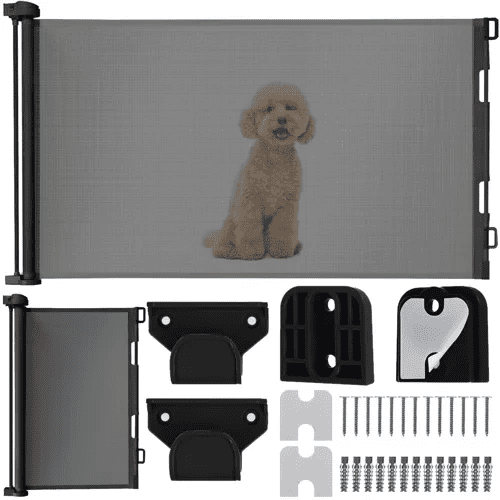 Výsuvná bezpečnostní roleta do dveří – černá – 157 cm