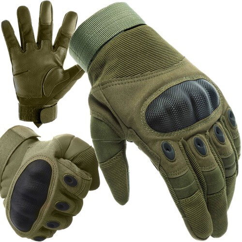 Taktické dotykové rukavice - velikost L - khaki