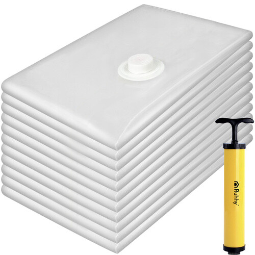 Sada vakuových pytlů 50x70 cm – 10 ks + odsávačka vzduchu