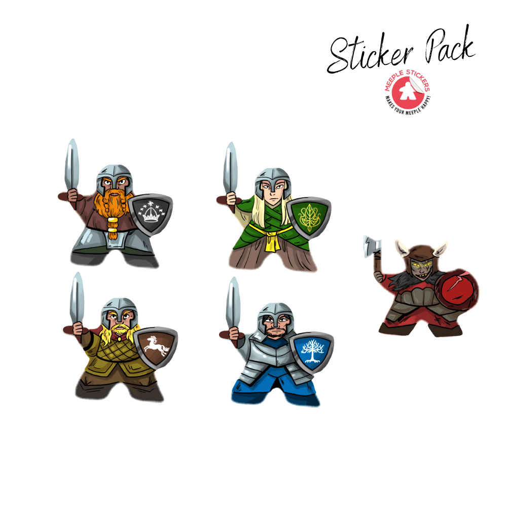MeepleStickers Samolepky pro Pán prstenů: Osud společenstva