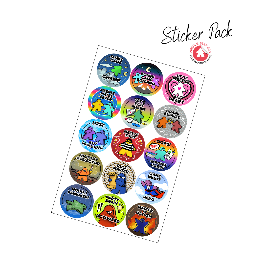 MeepleStickers Samolepky pro hráče sada 1