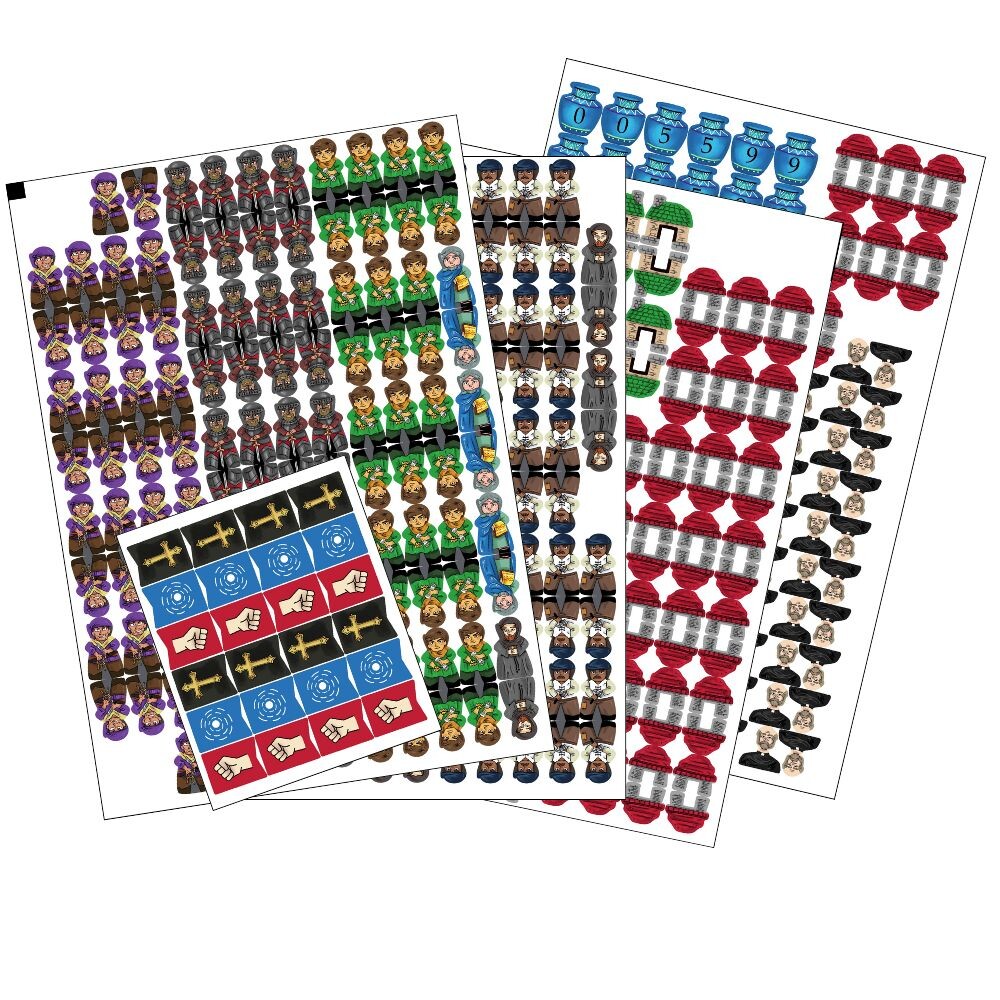 MeepleStickers Samolepky pro Paladinové Západního království