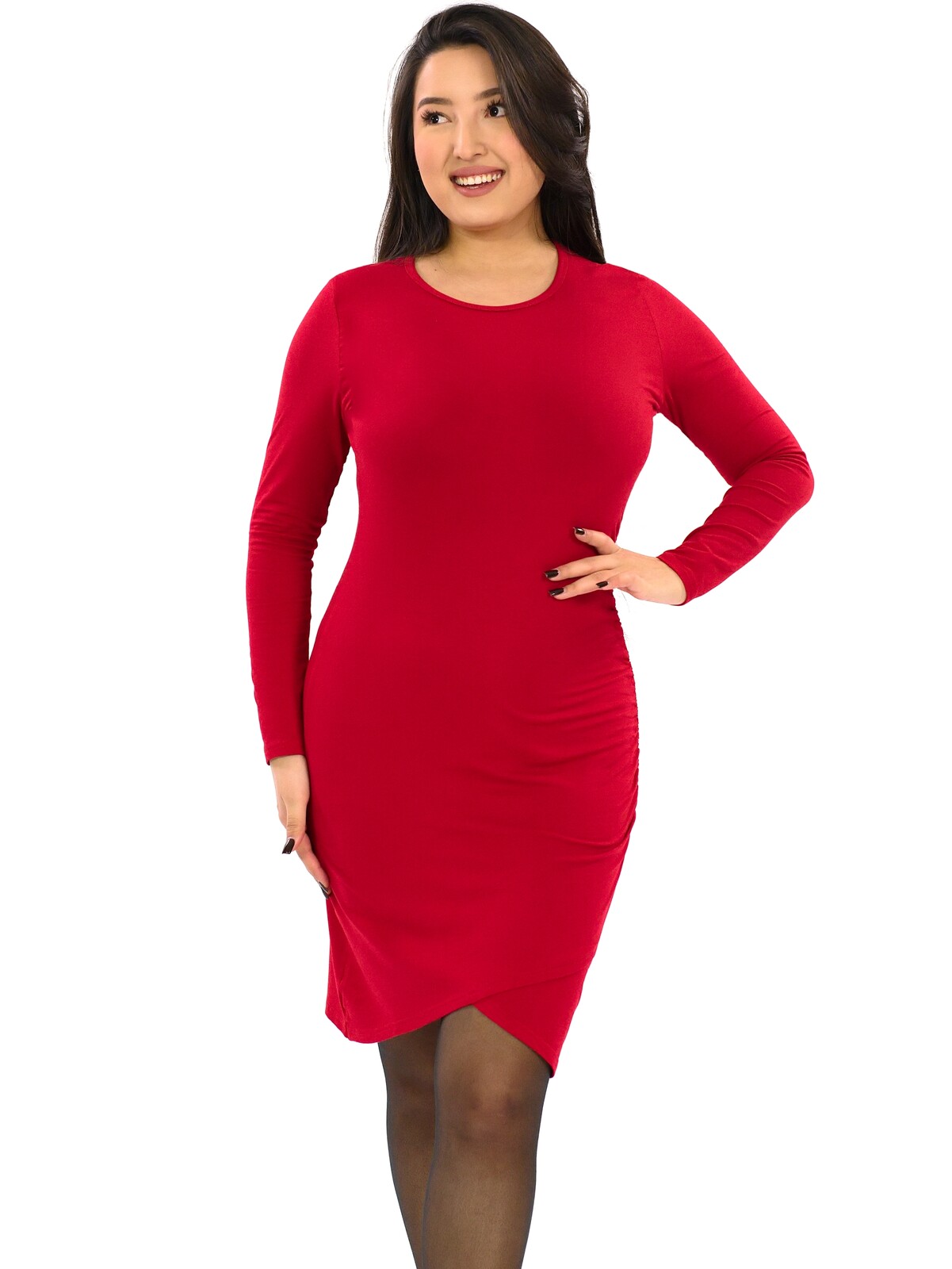 Himalife Šaty Plain Tilly - červená Velikost: S