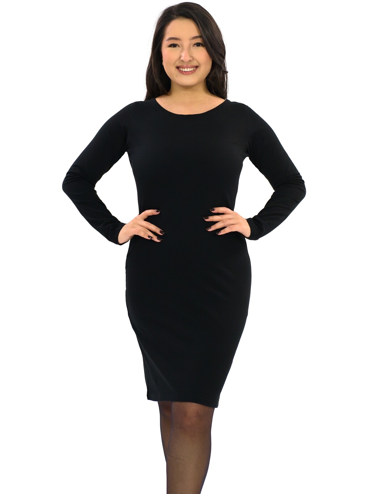 Himalife Šaty Plain Moon - černá Velikost: S