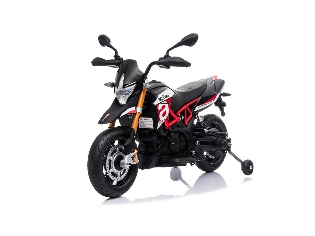 mamido Dětská elektrická motorka Aprilia  černo-červená