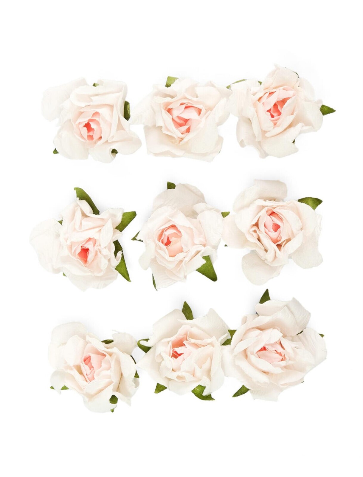 Galeria Papieru Samolepicí papírové květiny - růže, růžové, 9 ks