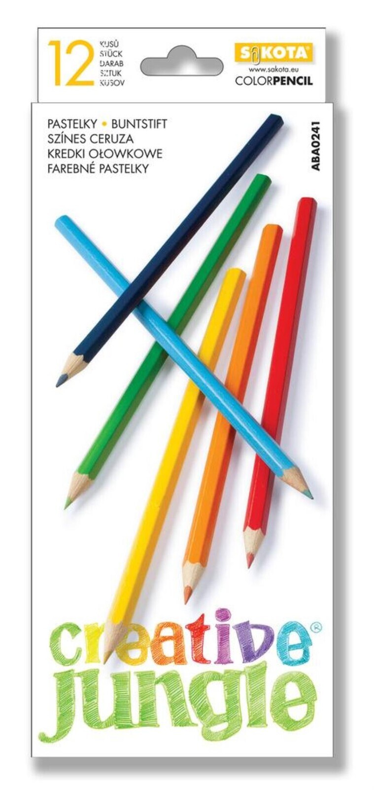 Sakota  Pastelky Creative Jungle - trojhranné, 12 barev