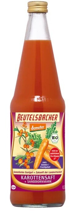 Beutelsbacher Šťáva mrkvovo-rakytníková BIO 0,7 l