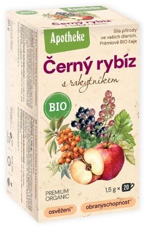 Aphoteke Čaj Černý rybíz s rakytníkem BIO 30 g