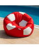 Sedací vak fotbalový míč červeno-bílý EMI