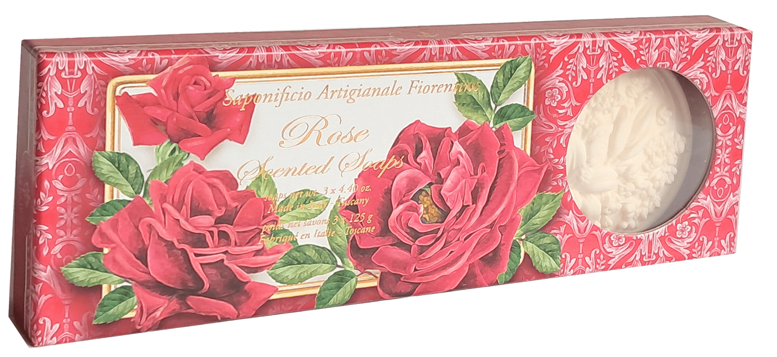 SAF FIORENTINO mýdlo Růže 3 x 125 g