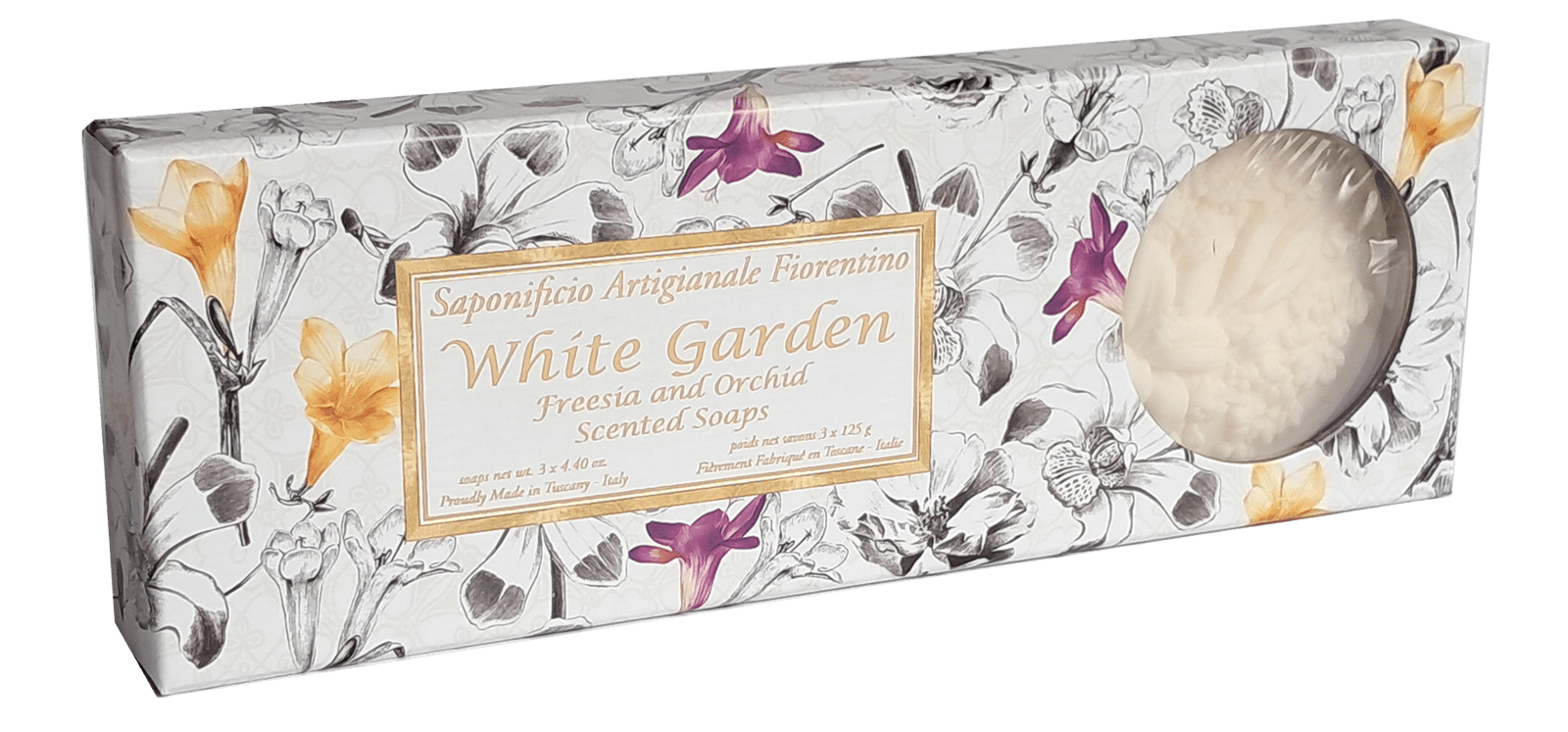 SAF FIORENTINO mýdlo Frézie a orchidej 3 x 125 g