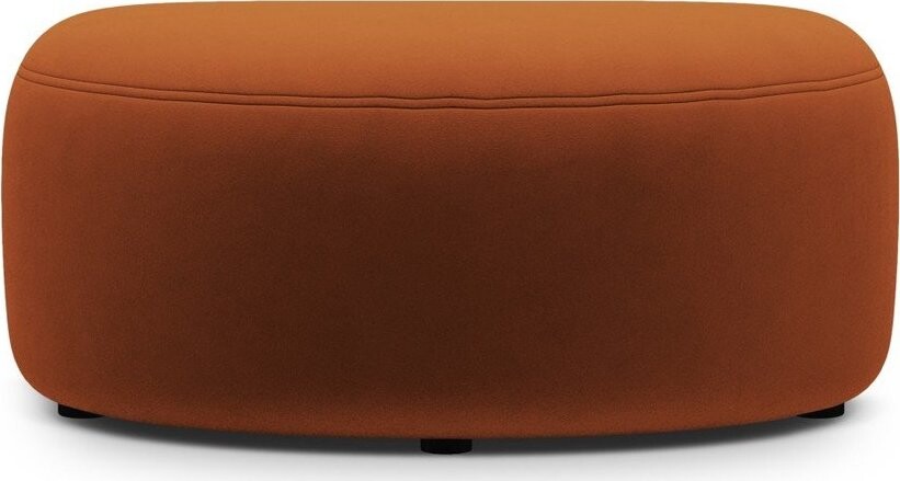 Sametová podnožka v terakotové barvě Kate – Micadoni